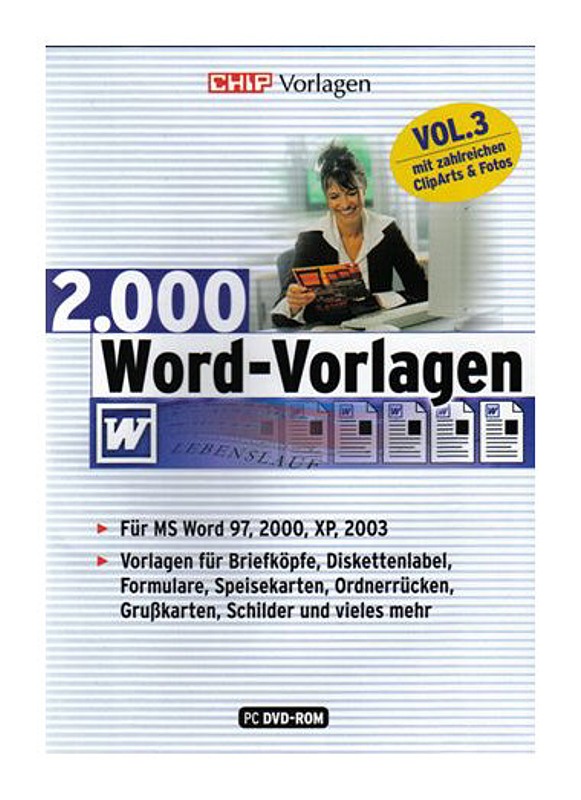 CHIP 2000 Word-Vorlagen Vol. 3 (DVD-ROM) | XJUGGLER PC Shop