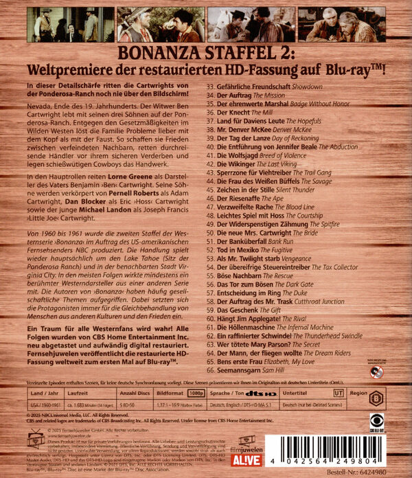Bonanza Restored - Staffel 2: Alle 34 Folgen ers – Bild 2
